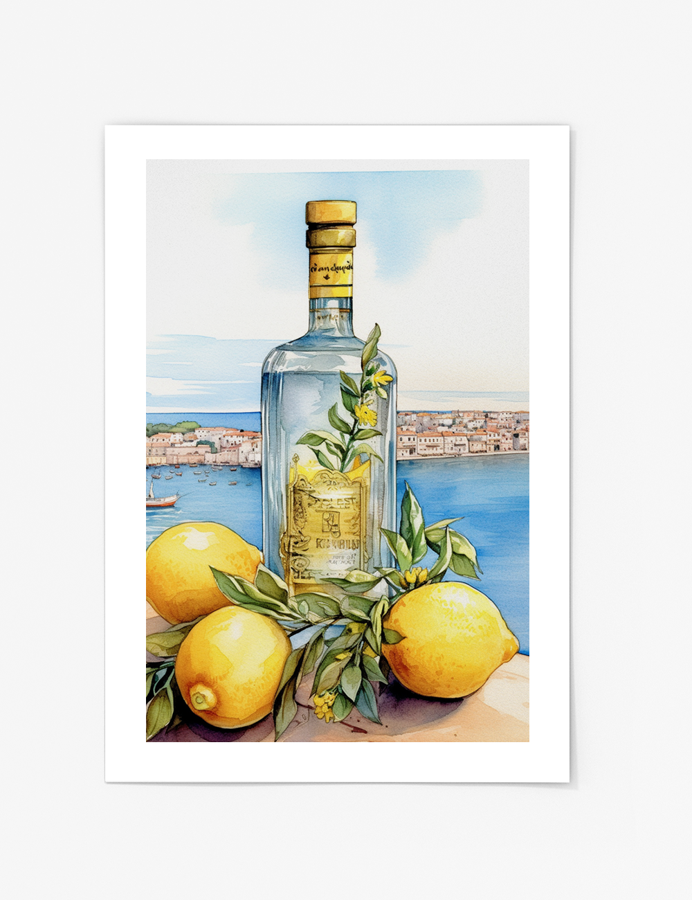 Lemon & Gin In Italy Print