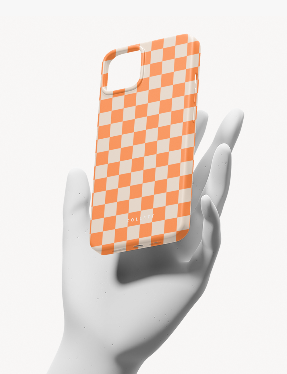 Orange Checkered Phone Case
