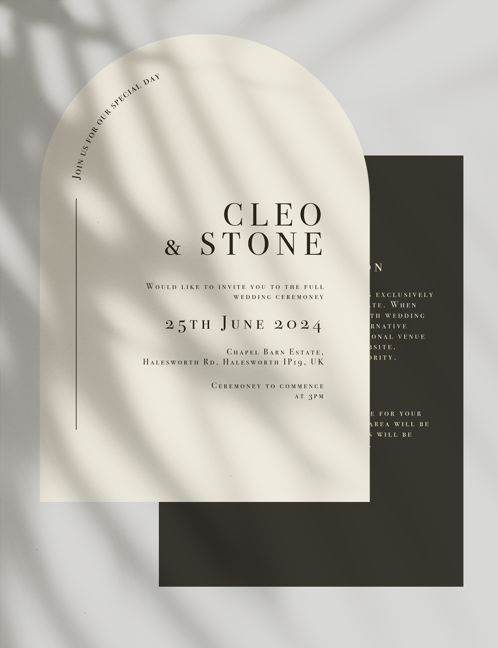 Stone Wash Save The Date Card
