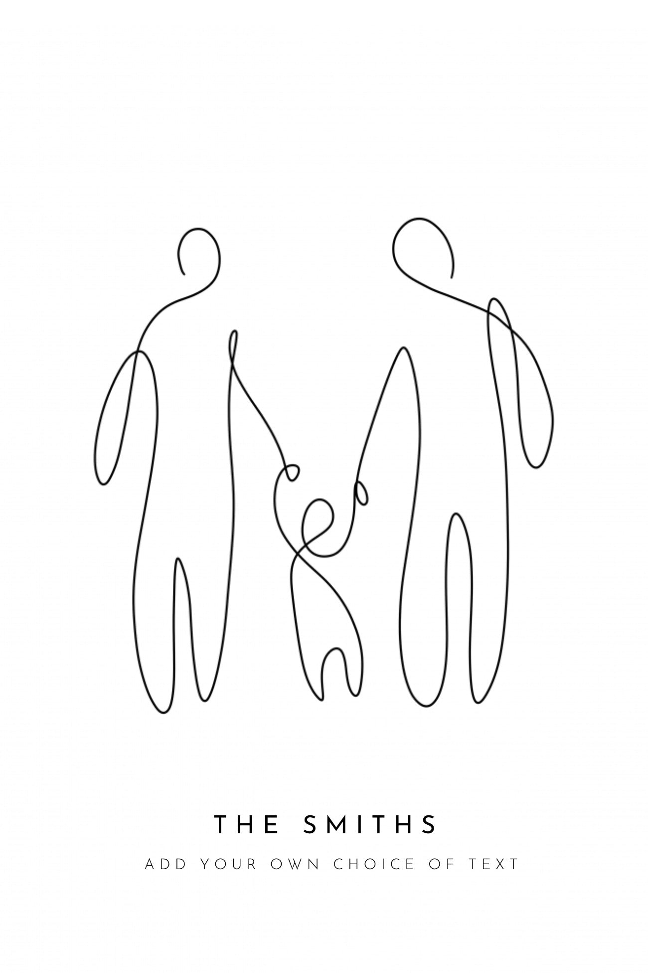 Family Holding Hands Print