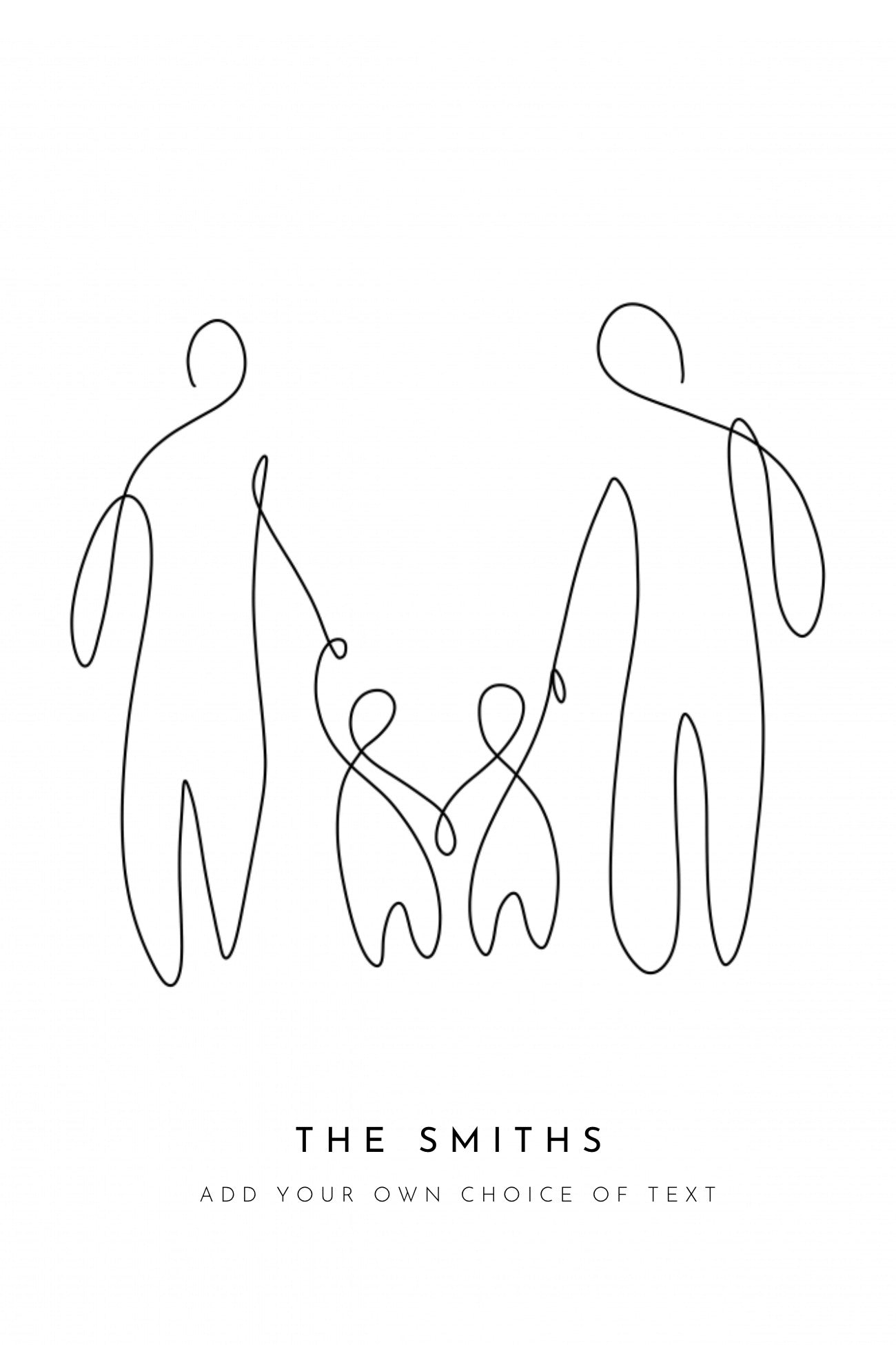 Family Holding Hands No.2 Print
