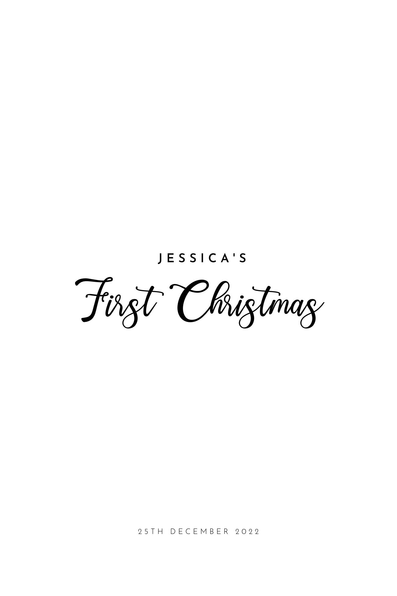 Baby's First Christmas Personalised Print