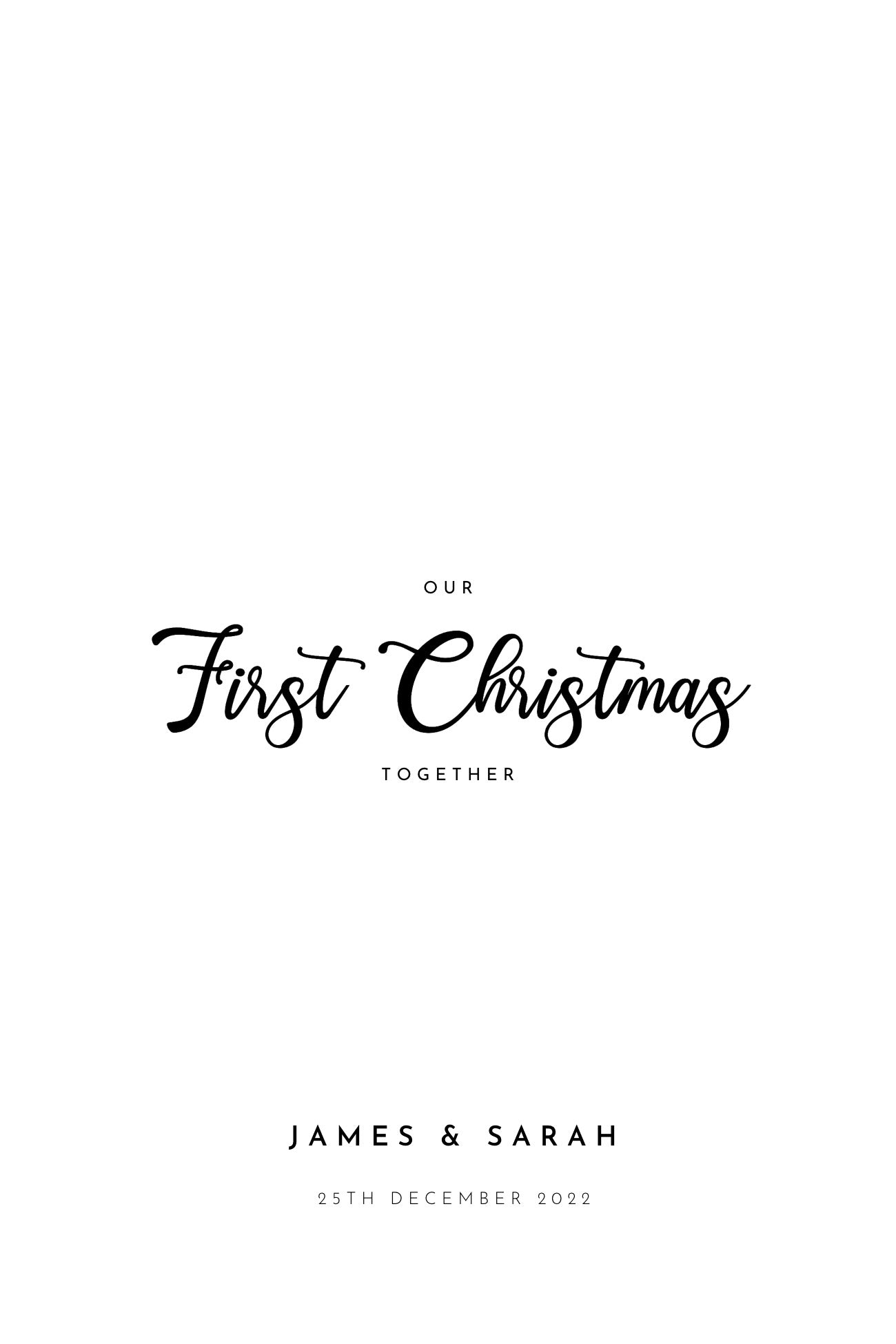 Our First Christmas Together Personalised Print