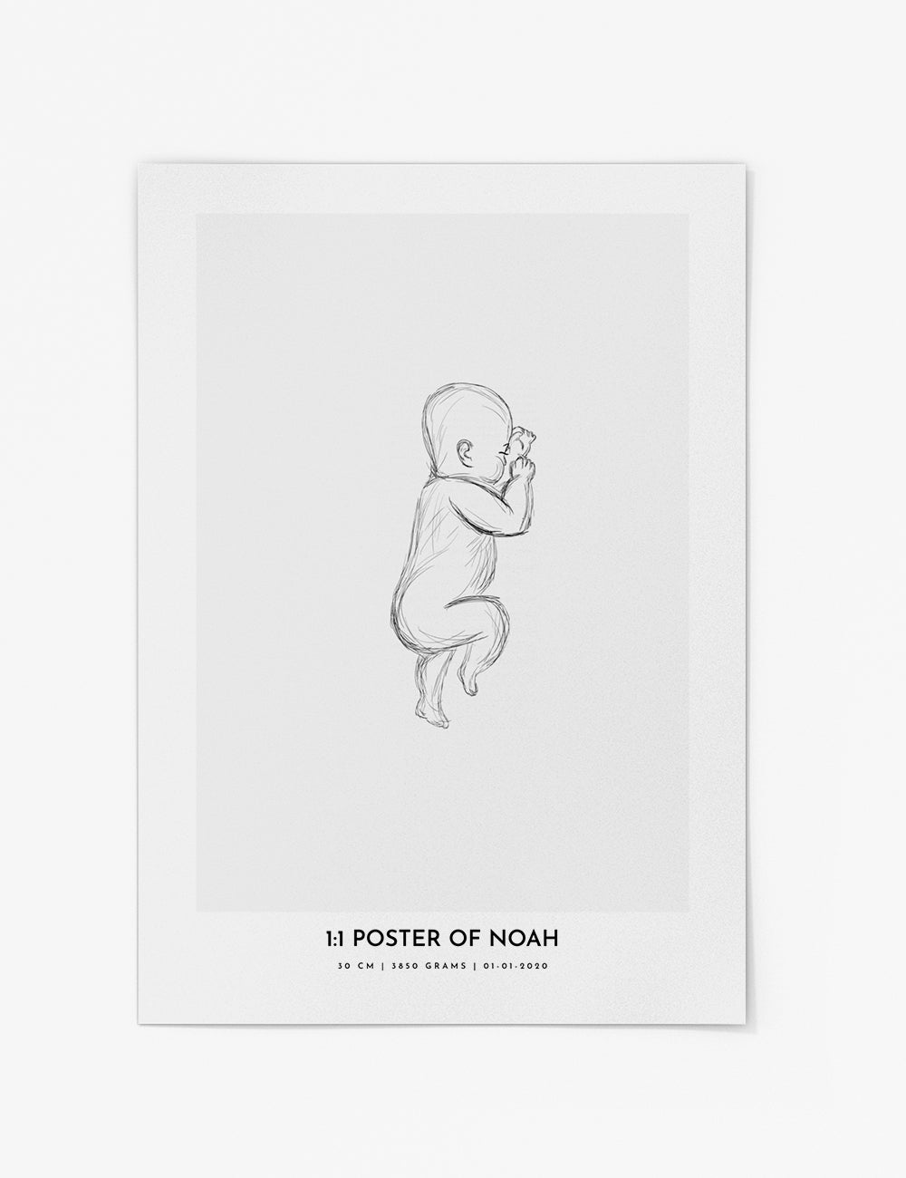 1:1 Baby Scale Personalised Print