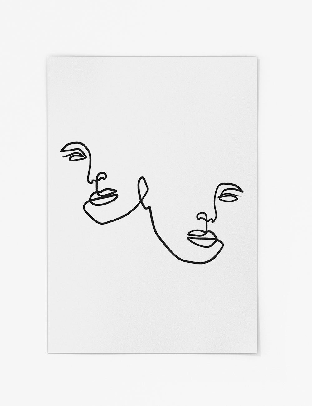 Single Line, Two Faces Print